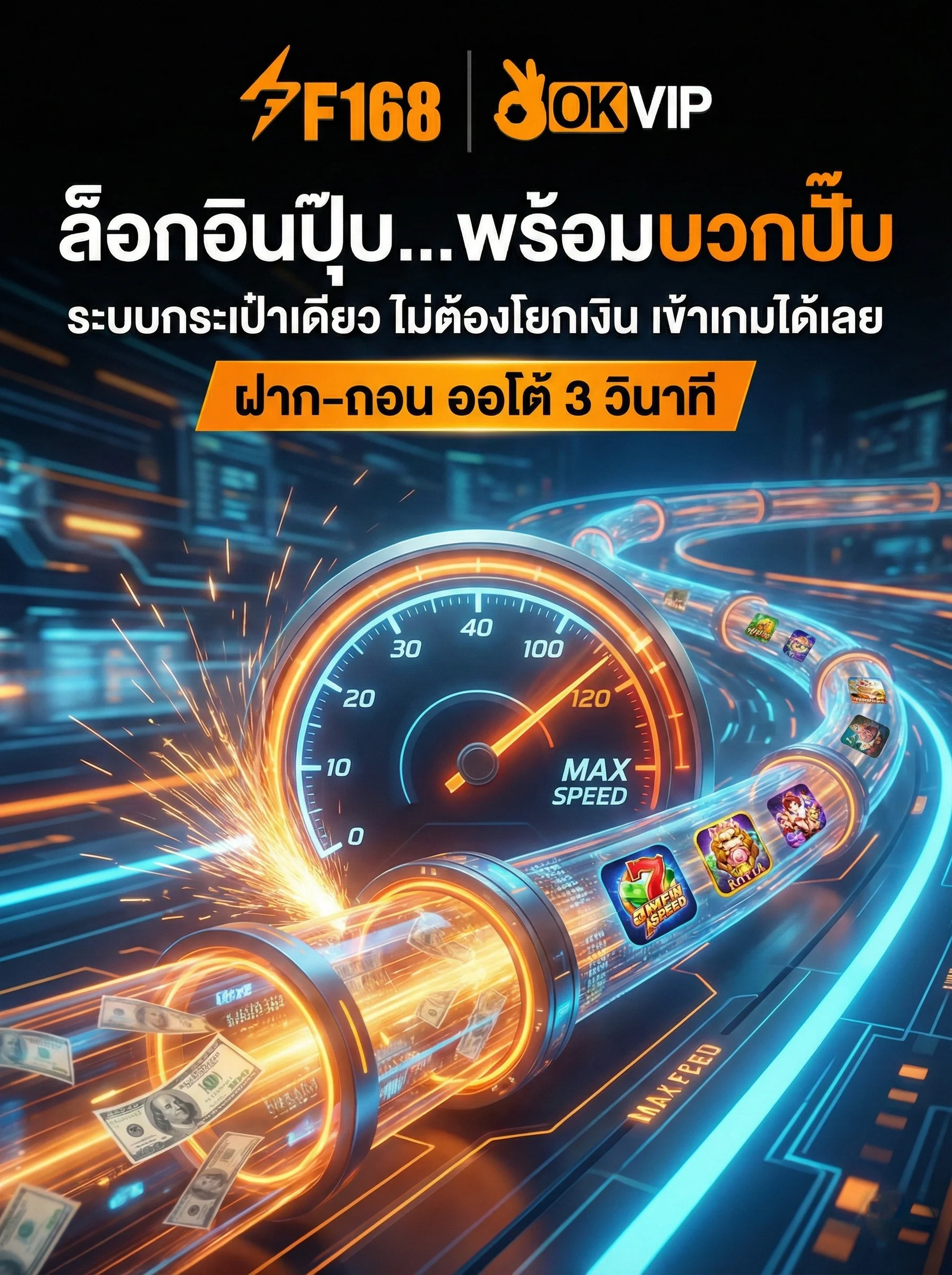 OKVIP ทางเข้า ระบบออโต้ ฝากถอนไวใน 3 วินาที สมัครปุ๊บเข้าเล่นได้เลย