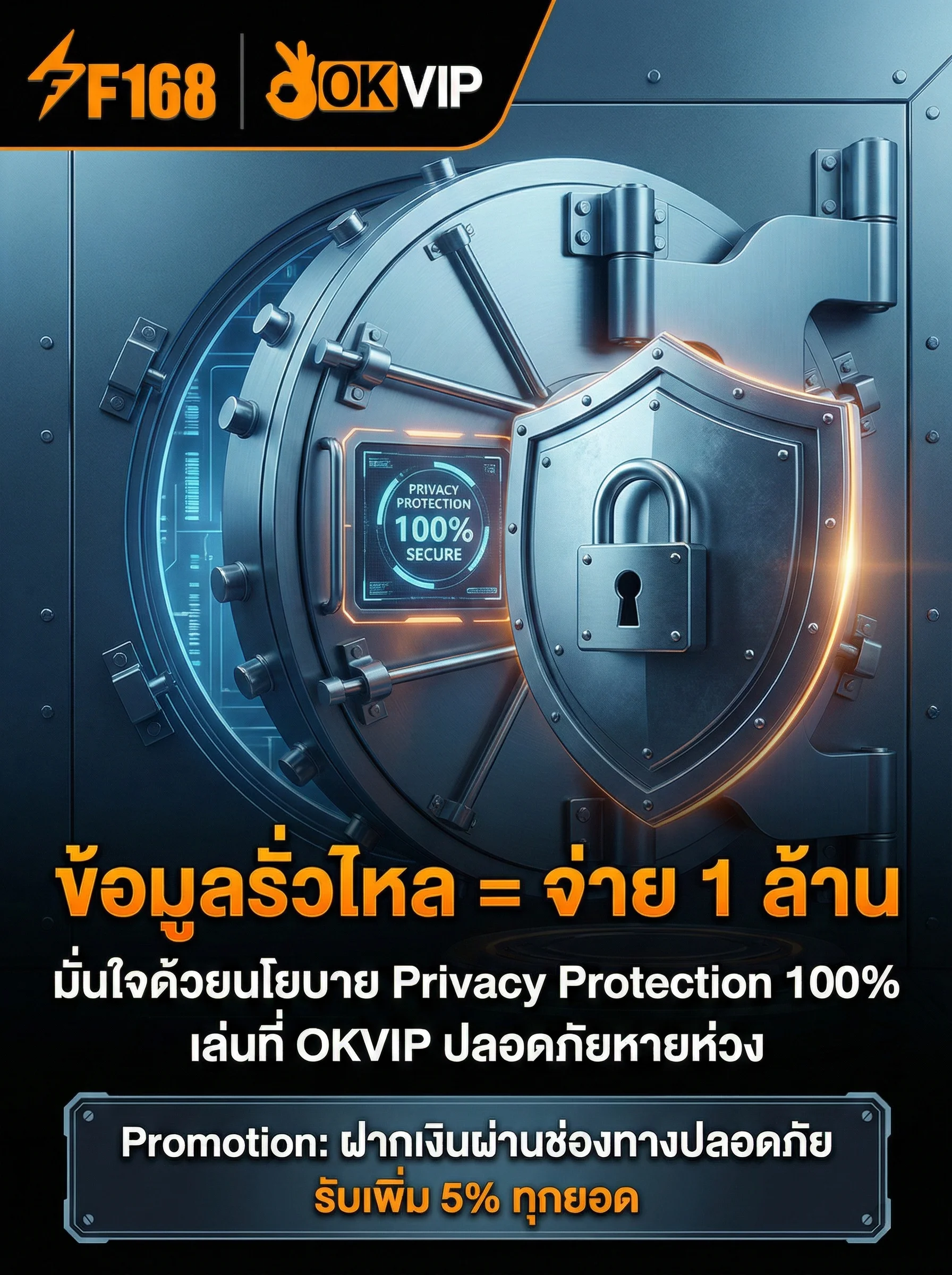 การันตีความปลอดภัย OKVIP นโยบายป้องกันข้อมูลรั่วไหล ฝากถอนปลอดภัย 100%