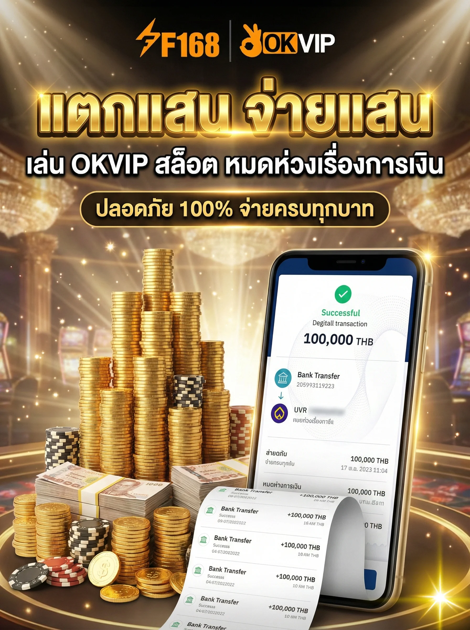 เล่น OKVIP สล็อต หมดห่วงเรื่องการเงิน