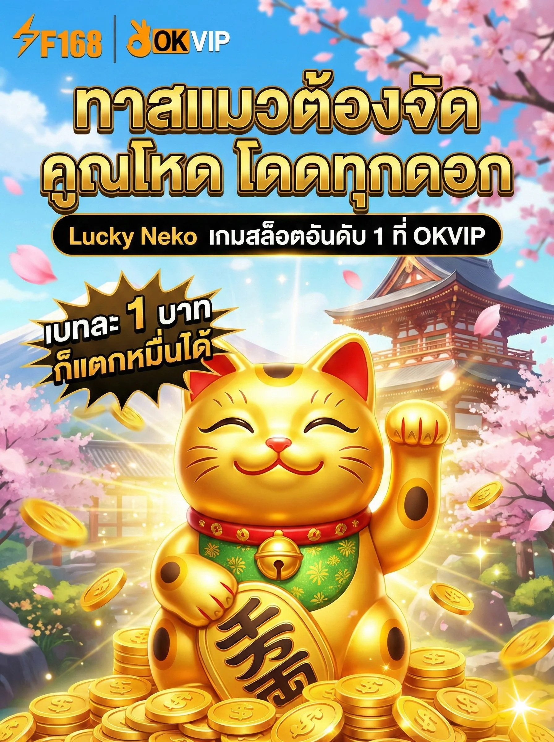 Lucky Neko เกมสล็อตอันดับ 1 ที่ OKVIP