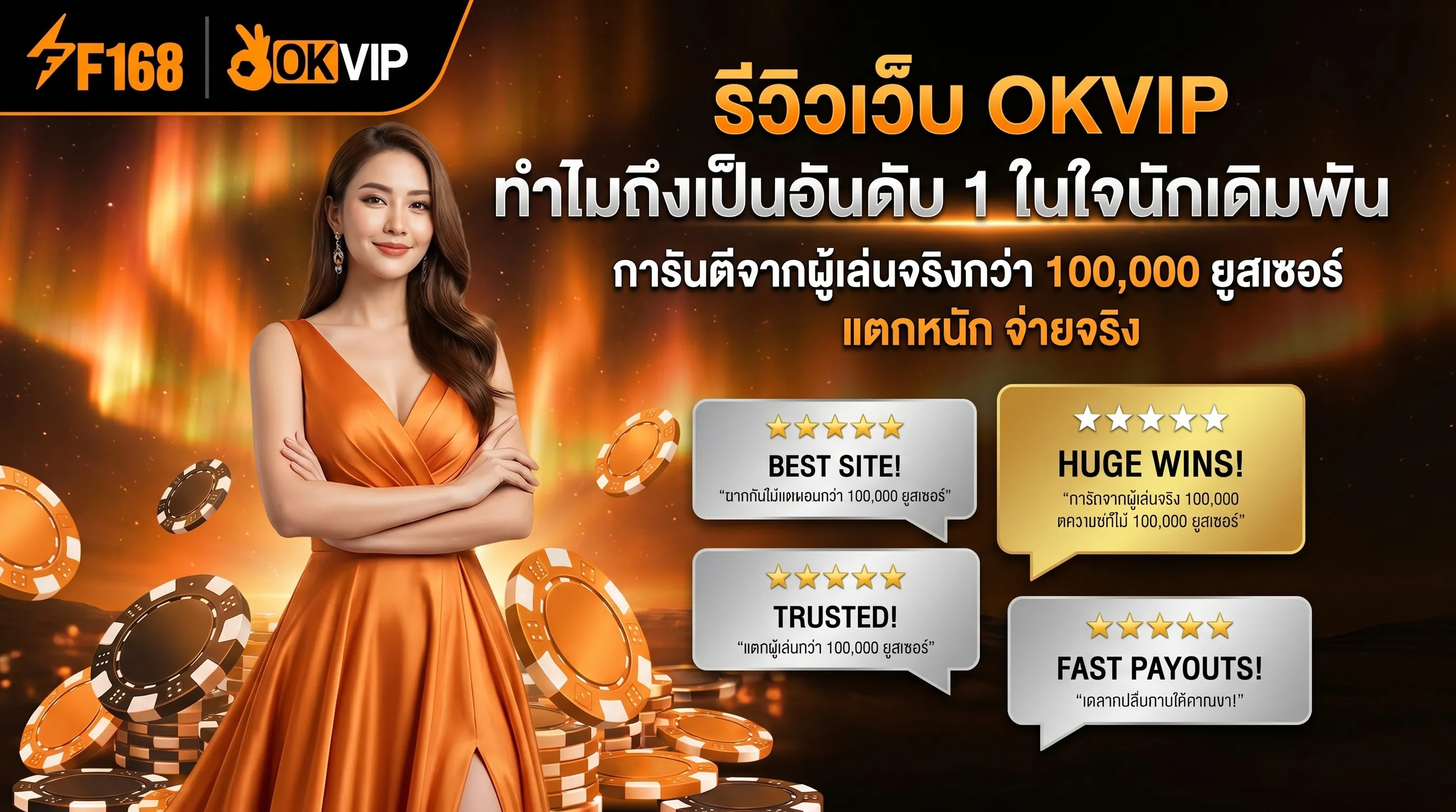 รีวิวเว็บ OKVIP อันดับ 1 ในใจนักเดิมพัน การันตีแตกหนัก จ่ายจริง
